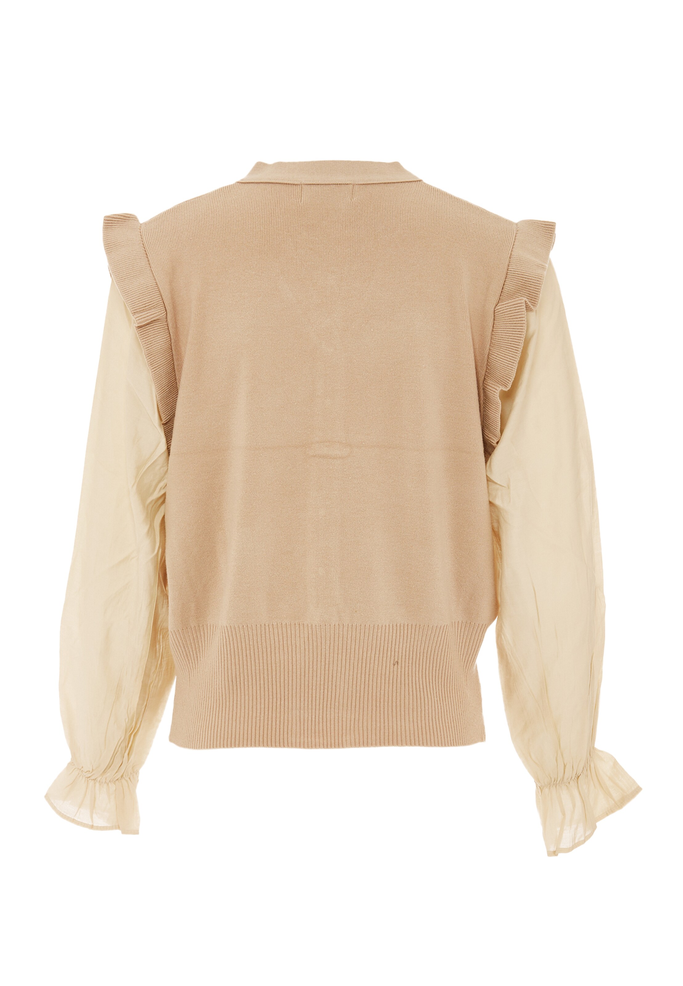 NAEMI - Casaco de malha em bege