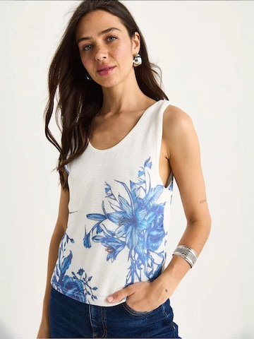 Bianco Lucci Top in Wit: voorkant