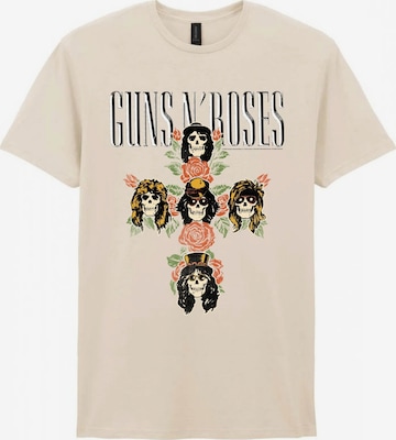 T-Shirt 'Guns N´Roses Rose Cross T-Shirt' GUNS N' ROSES en blanc : devant