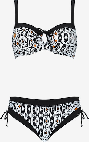 SUNFLAIR Balconette Bikini in Schwarz: Vorderseite