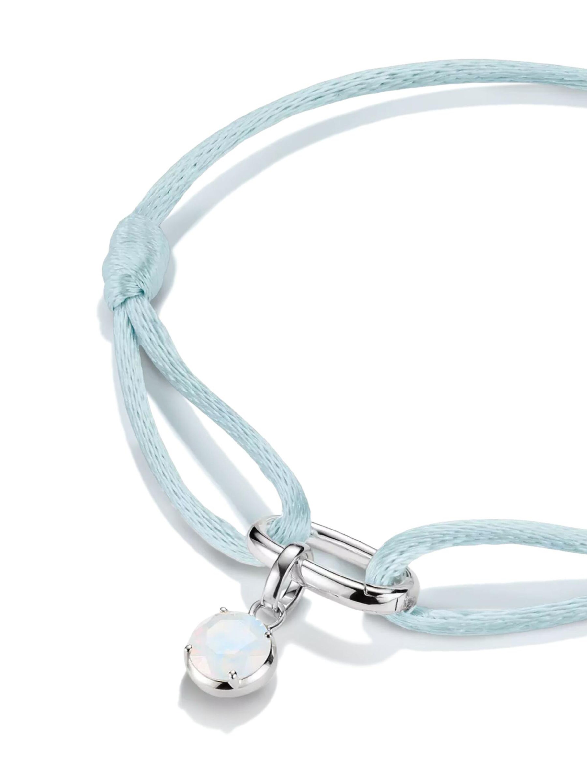 Bracelet 'Silver Textile Bracelet Light Blue Connect' Thomas Sabo en bleu