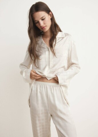 MANGO Pyjamahose 'Samui' in Beige