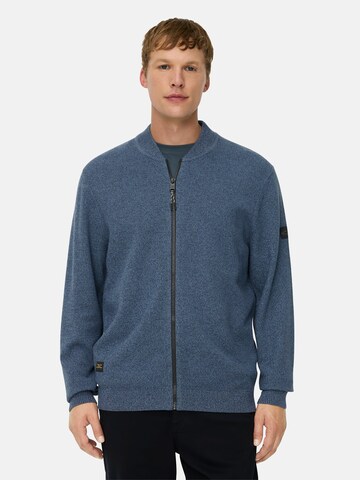 CAMEL ACTIVE Strickjacke mit Bomberkragen in Blau: Vorderseite