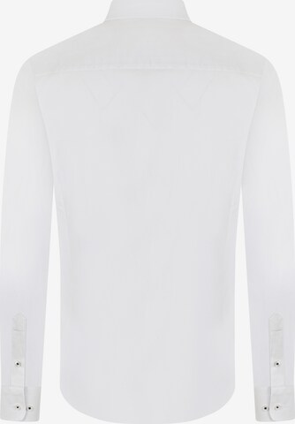 DENIM CULTURE Slim fit Button Up Shirt ' AUSTIN ' in White