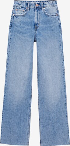 Pull&Bear Wide leg Jeans in Blue: front