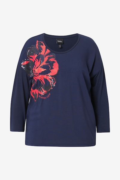 Ulla Popken Shirt in Marine blue / Melon / Black, Item view