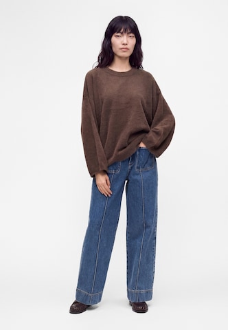 AMERICAN VINTAGE - Pullover oversized 'SAPOWOOD' em castanho