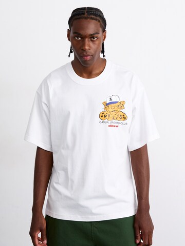 Tricou 'Wabash' de la ADIDAS ORIGINALS pe alb: față