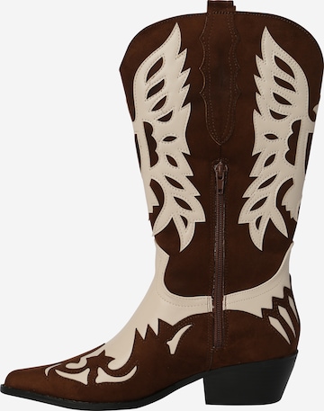 Nasty Gal - Botas de cowboy em castanho