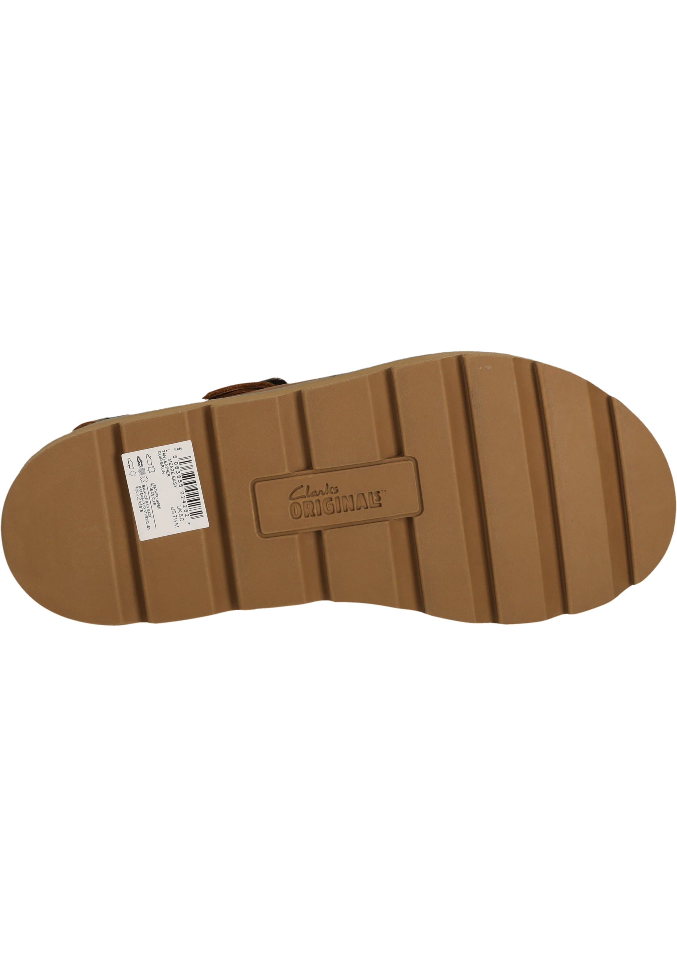 CLARKS Sandale 'Meare Easy' in Braun
