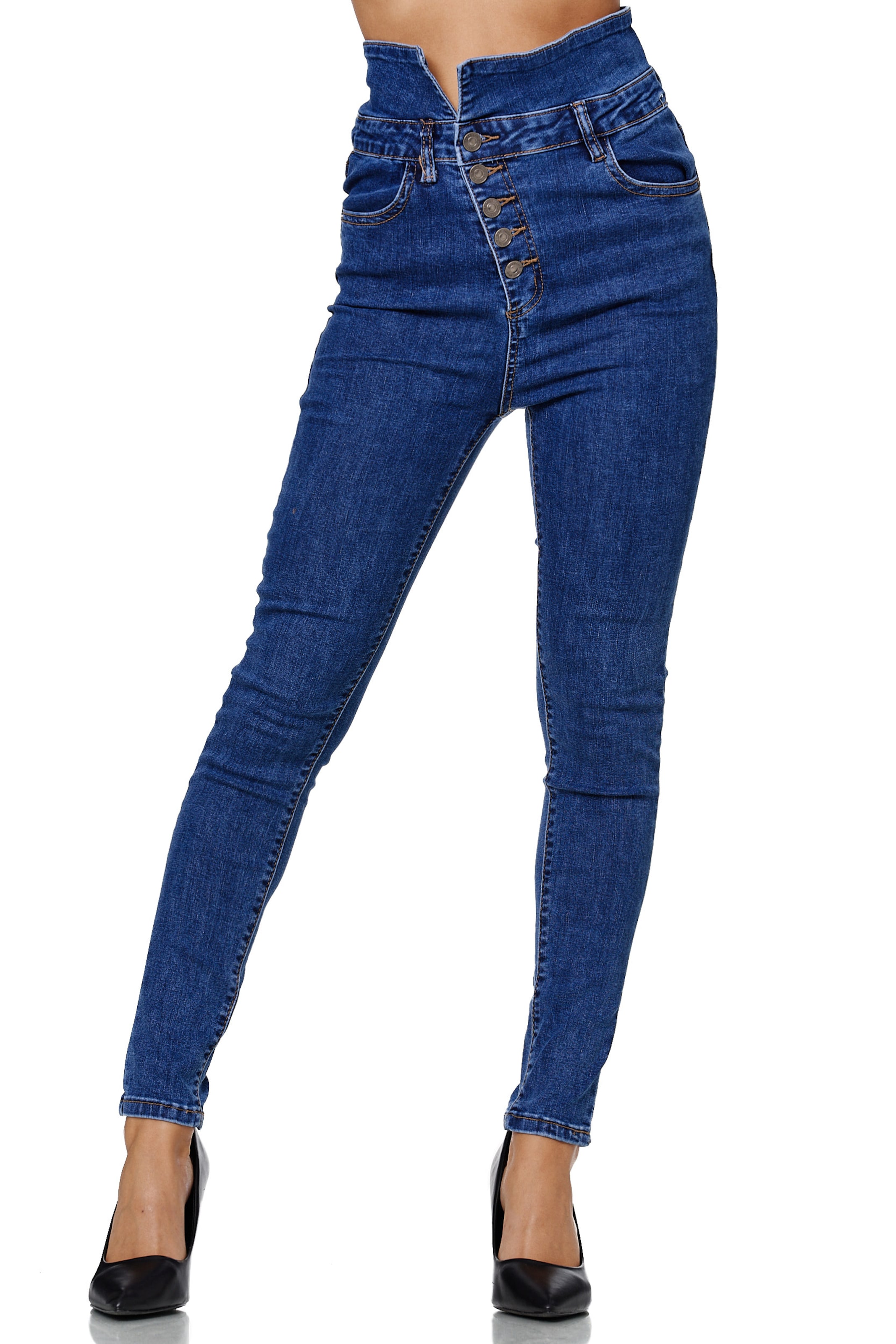 Elara Skinny Jeans in Blue: front