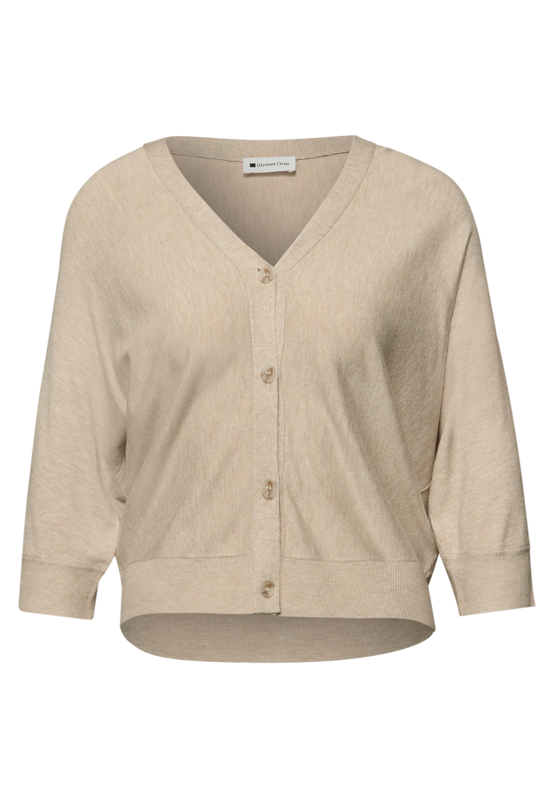 STREET ONE Strickjacke in beige, Produktansicht