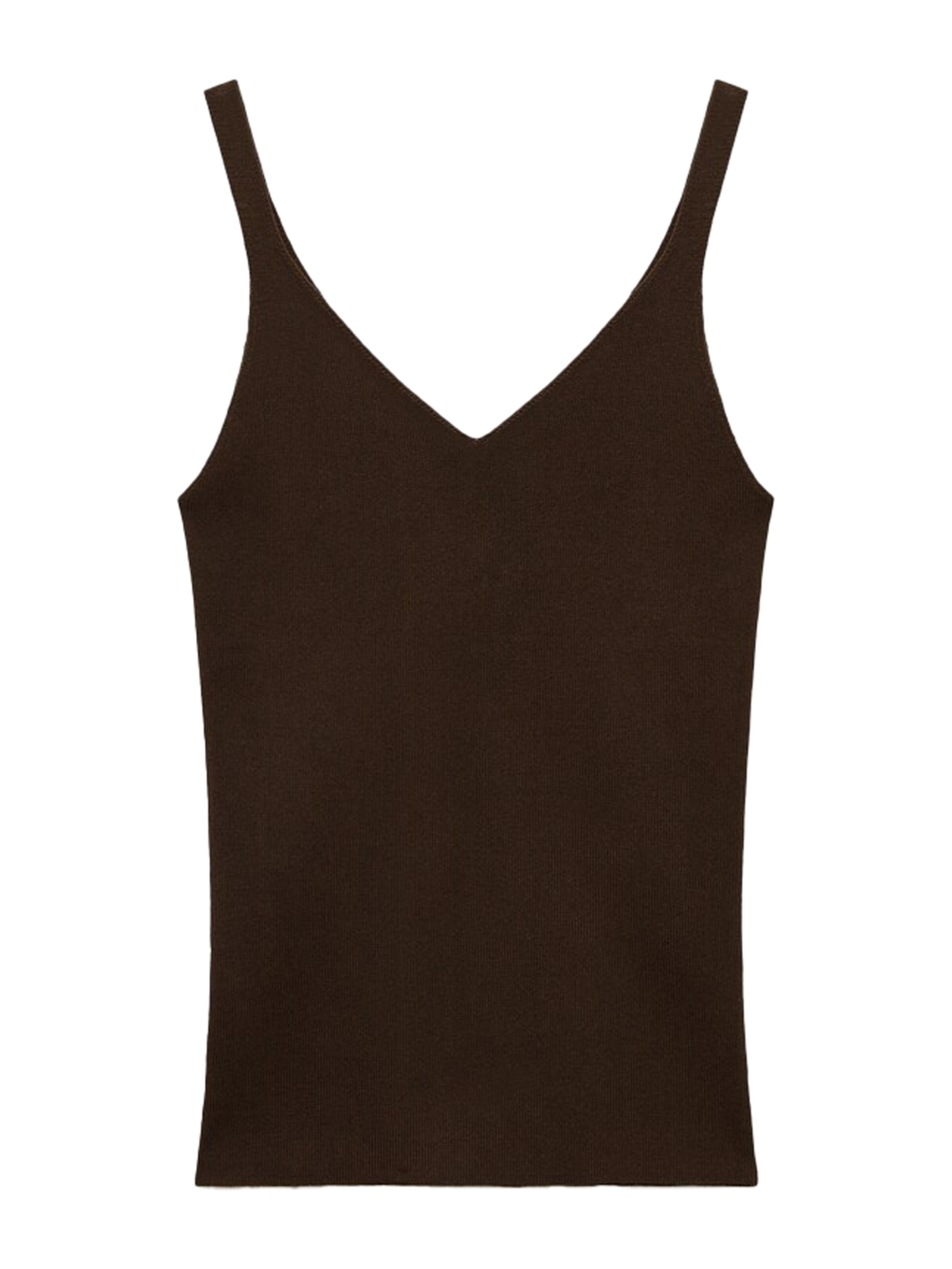 Tops en tricot 'GYM' MANGO en marron : devant
