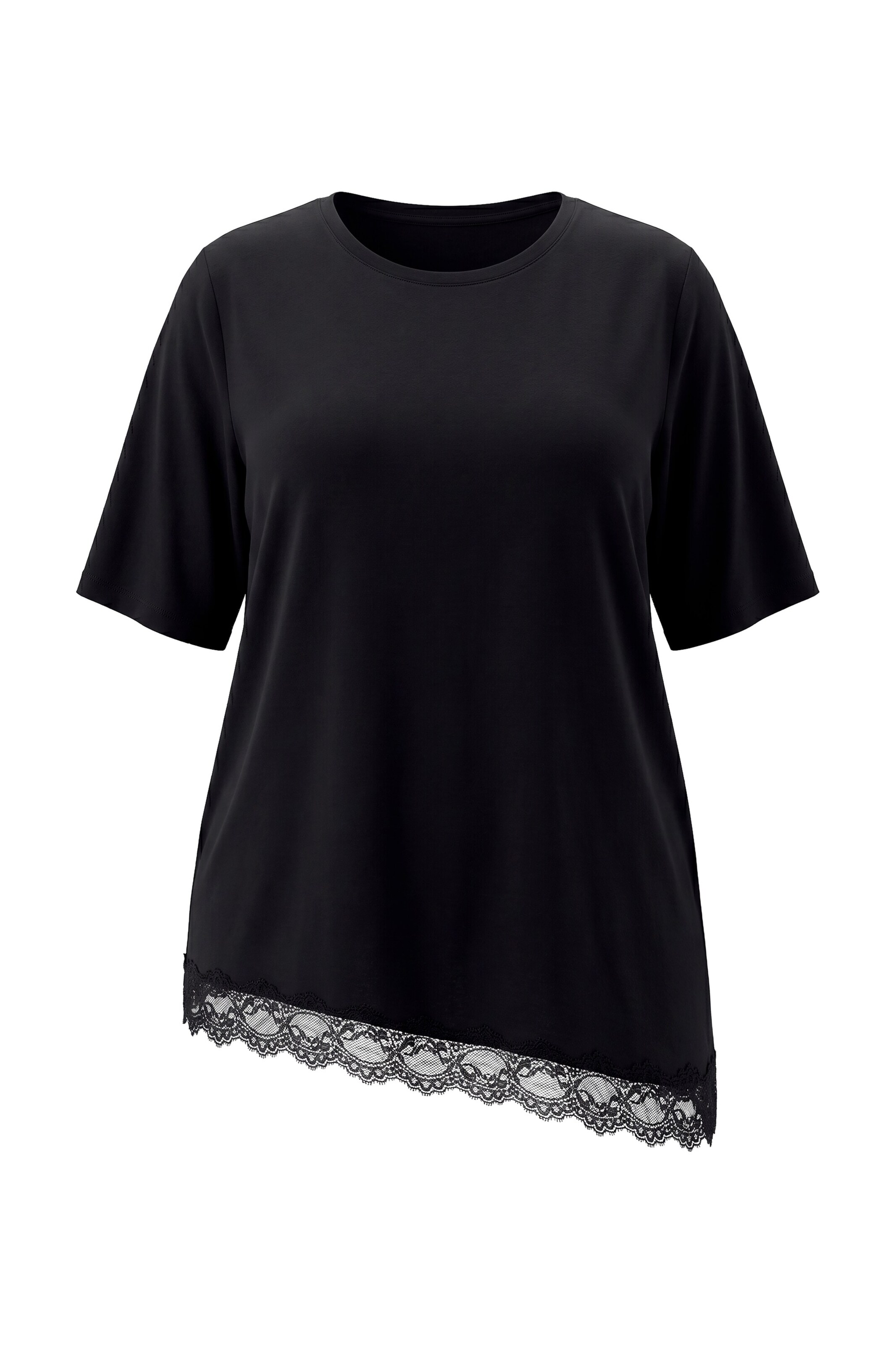 Ulla Popken Shirt in Zwart: voorkant
