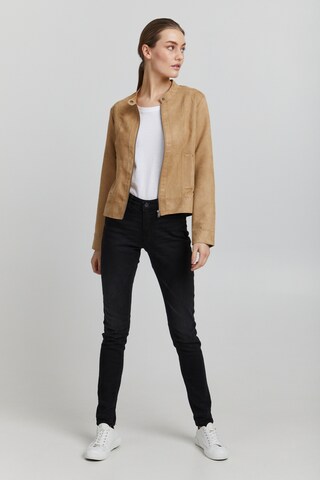 Oxmo Between-Season Jacket 'Peggy' in Brown