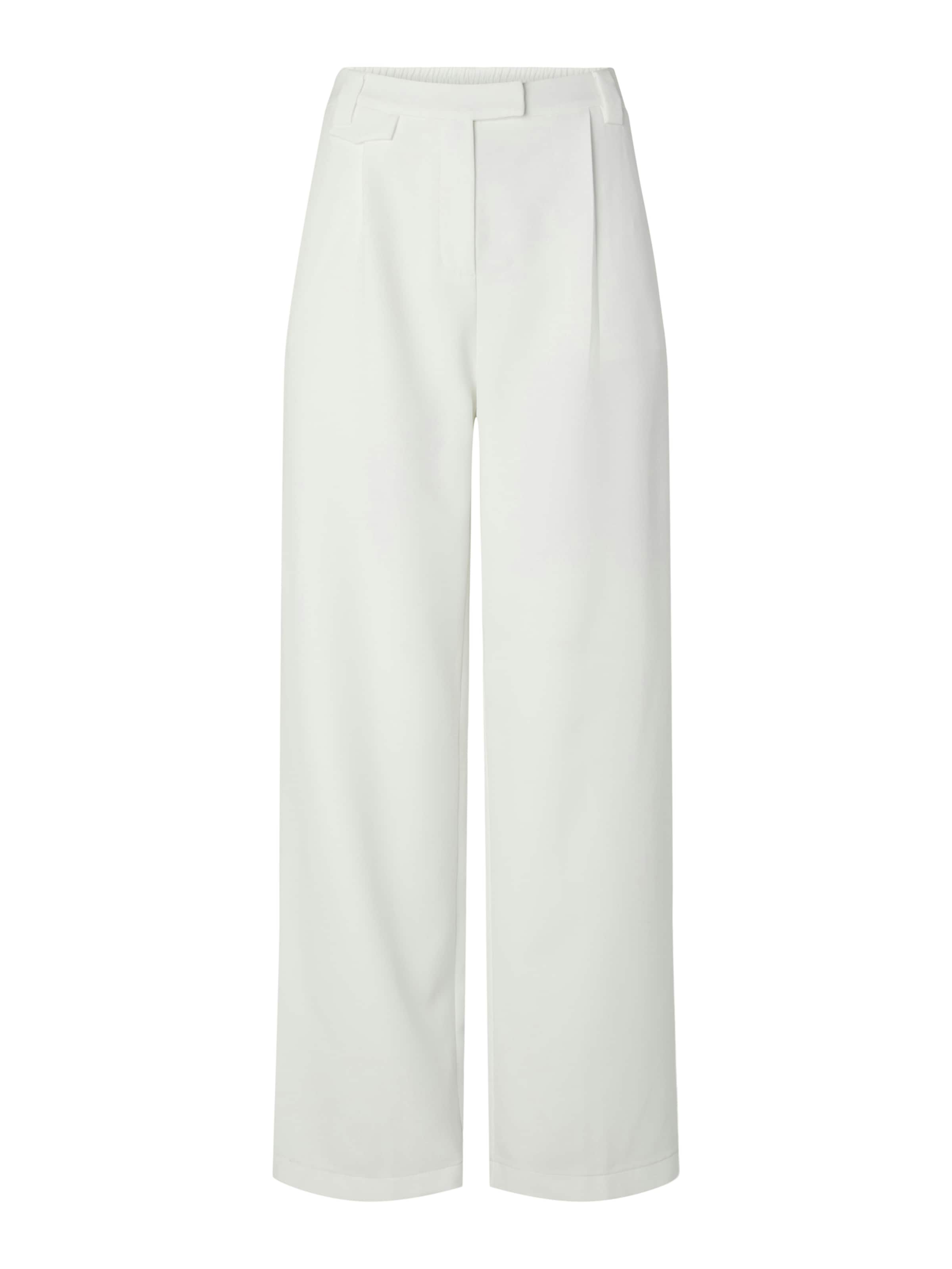 PIECES Hlače z naborki 'PCNIMORA ' | bela barva, Prikaz izdelka