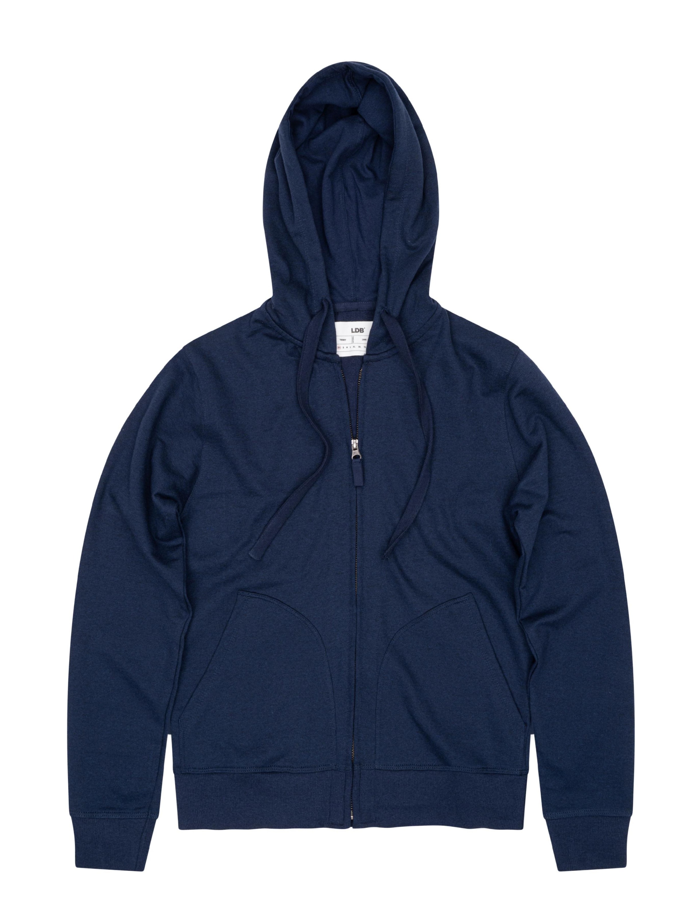 Veste de survêtement 'Terry' LDB en bleu : devant