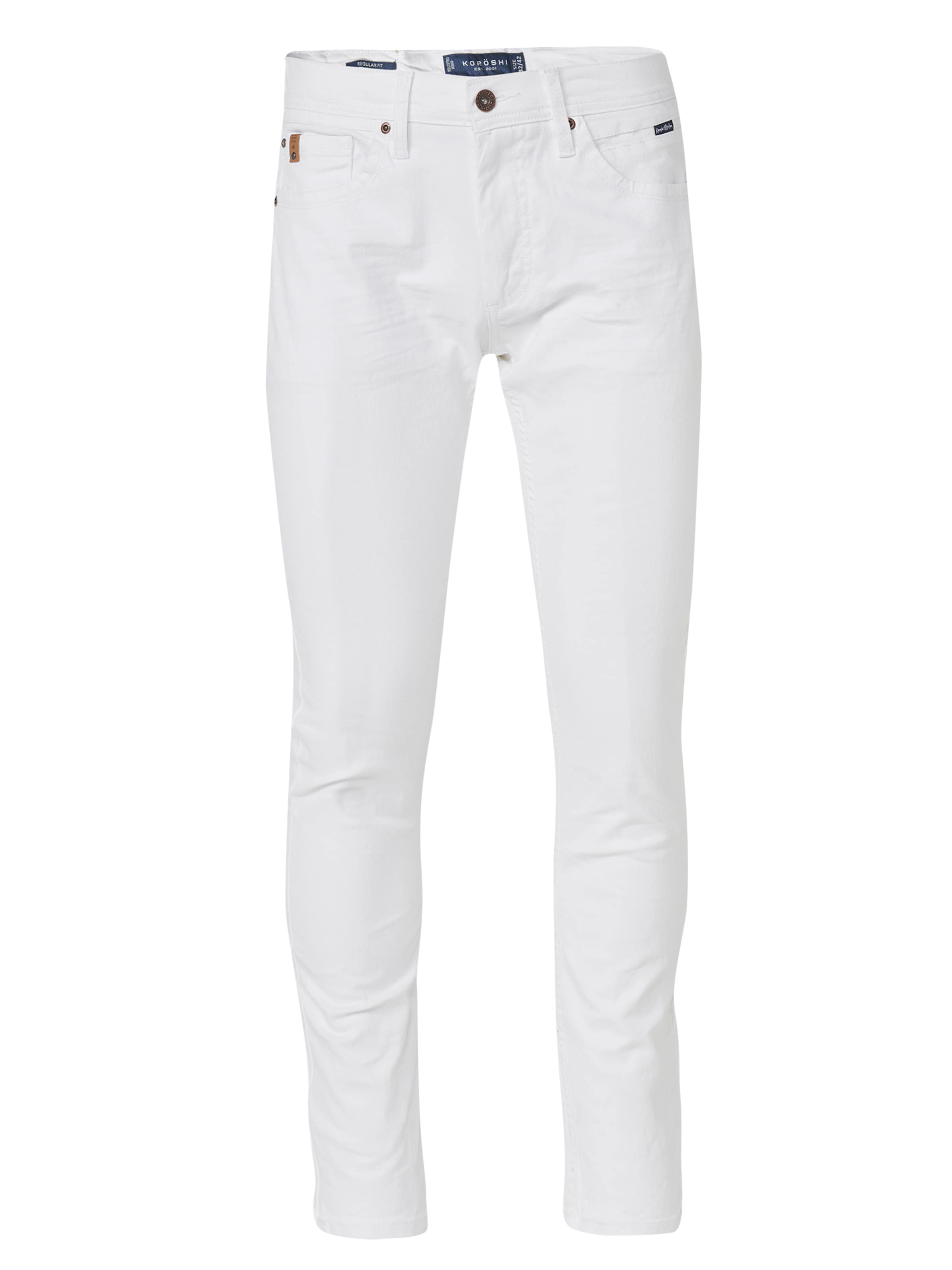 KOROSHI Slimfit Kavbojke | bela barva: sprednja stran