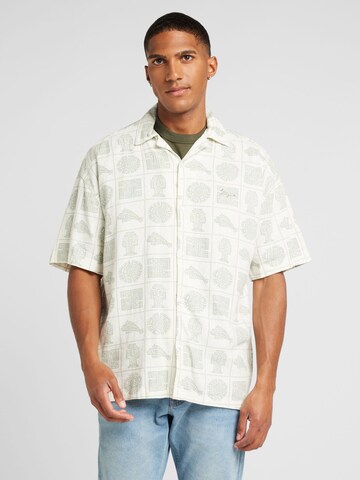 Denim Project Regular fit Button Up Shirt in White: front