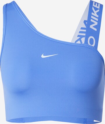 NIKE - Soutien Bustier Soutien de desporto em azul: frente