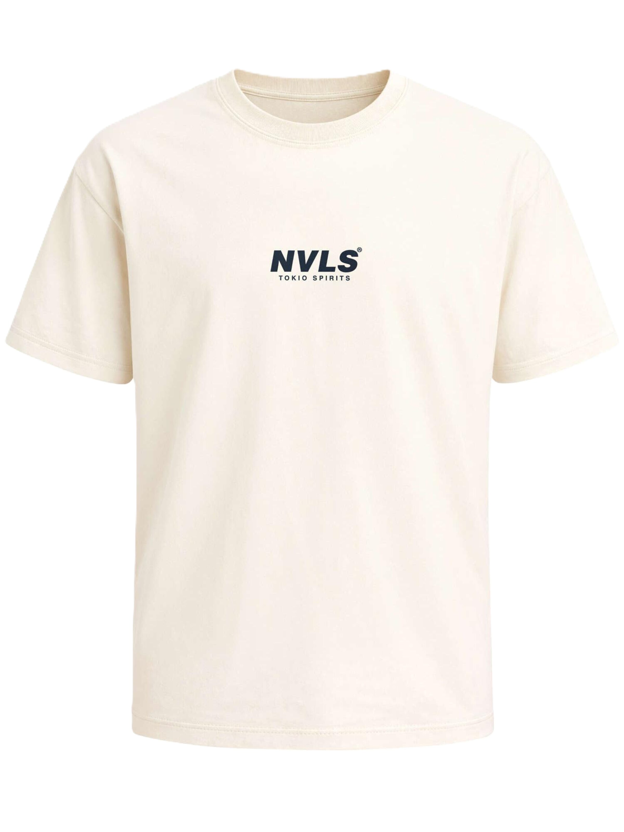 Neverless Shirt 'Tokyo Wave' in Beige: Vorderseite