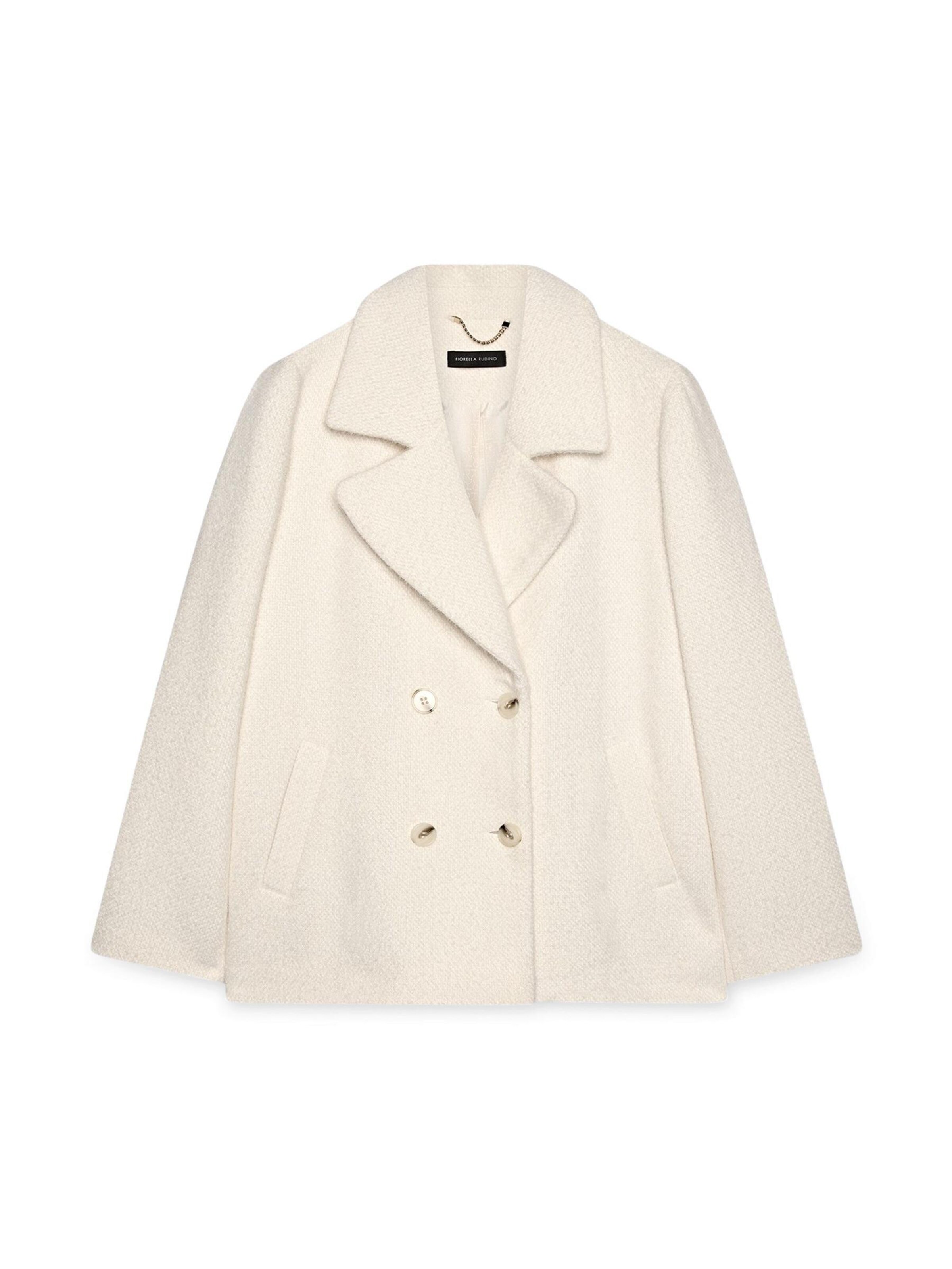 Manteau d’hiver Fiorella Rubino en blanc : devant