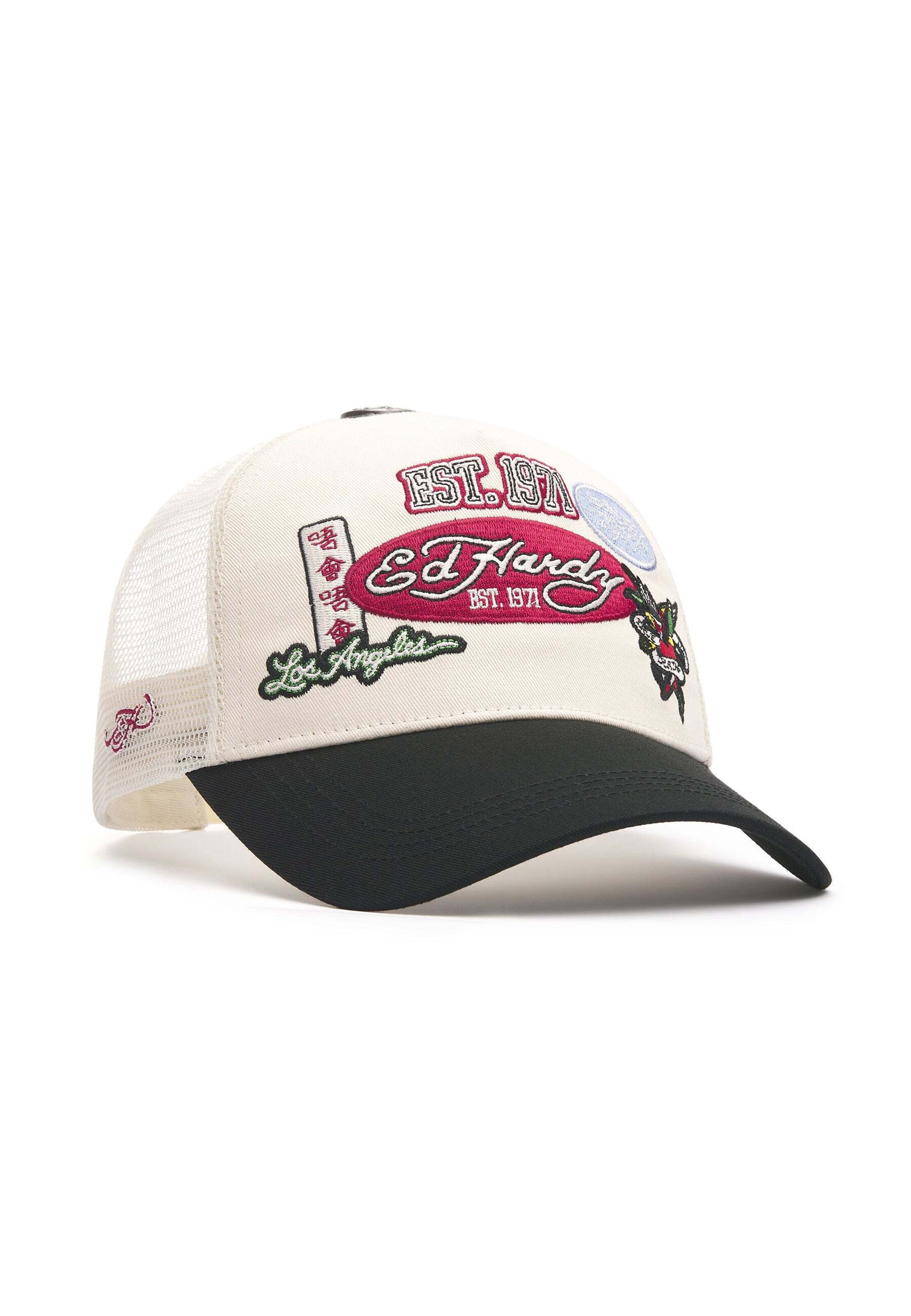 Casquette 'Est 1971 Varsity' Ed Hardy en blanc