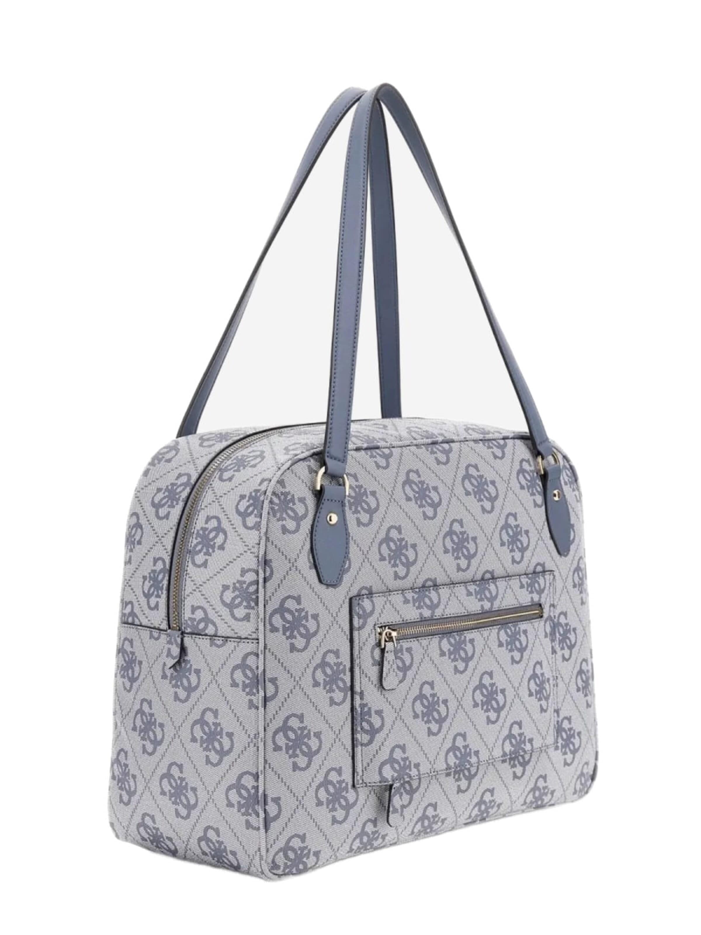 juoda GUESS Rankinė 'Guess Sac Voyage Berta Toiletry Train Slate Logo'
