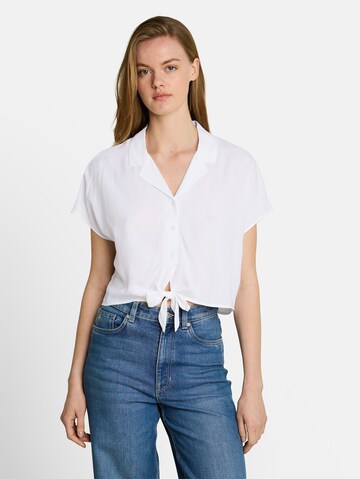 TOM TAILOR DENIM Blouse in White: front