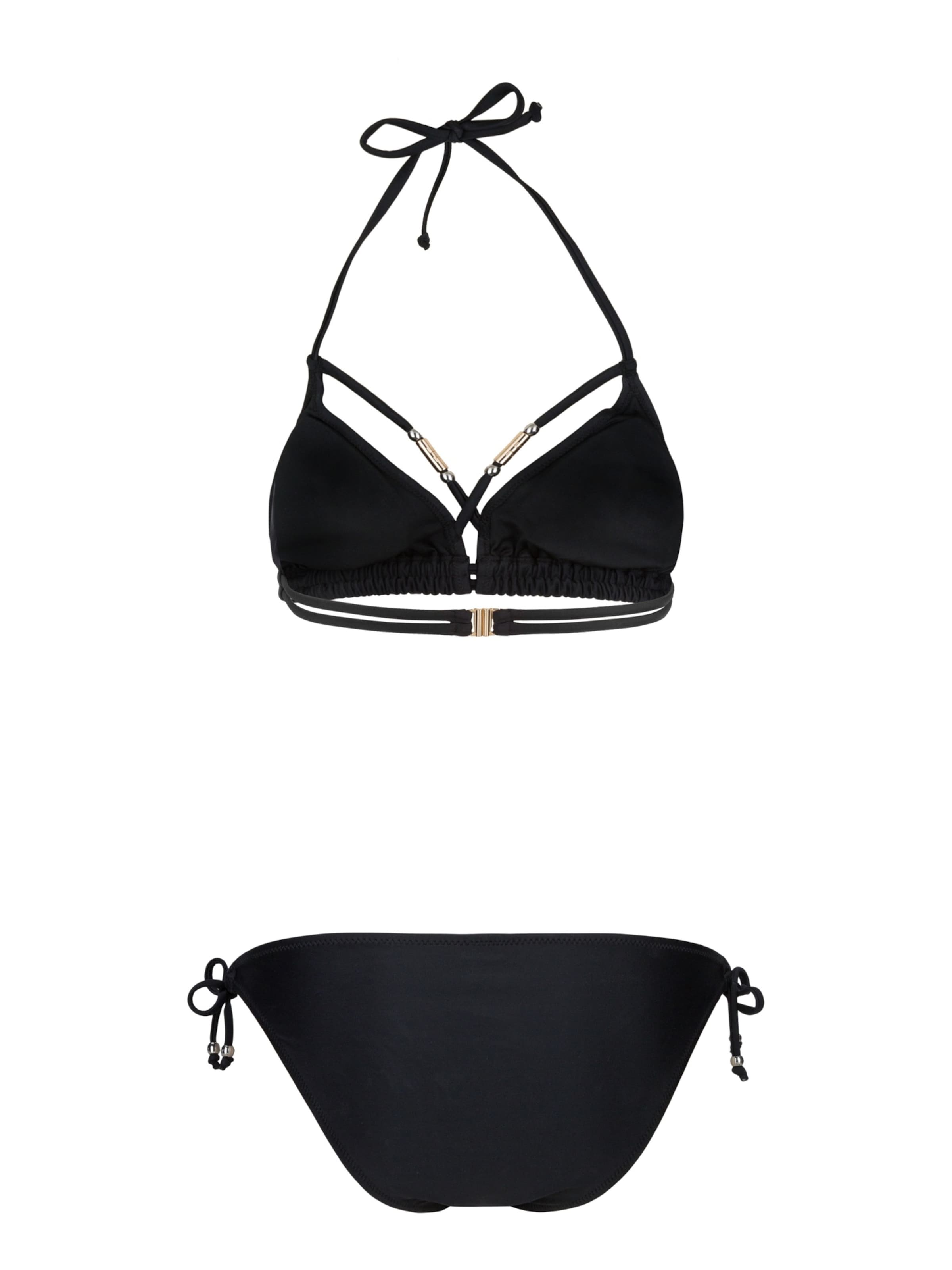 19V69 ITALIA Triangel Bikini 'Fleur' in Zwart