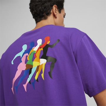 T-Shirt fonctionnel 'Love Marathon Grafik' PUMA en violet