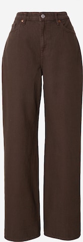 Monki Wide leg Jeans in Bruin: voorkant