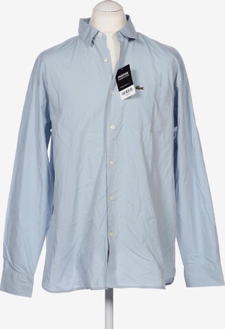 Lacoste LIVE Button Up Shirt in M in Blue: front