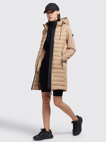 khujo Between-Seasons Coat 'Ruth Matt' in Beige: front