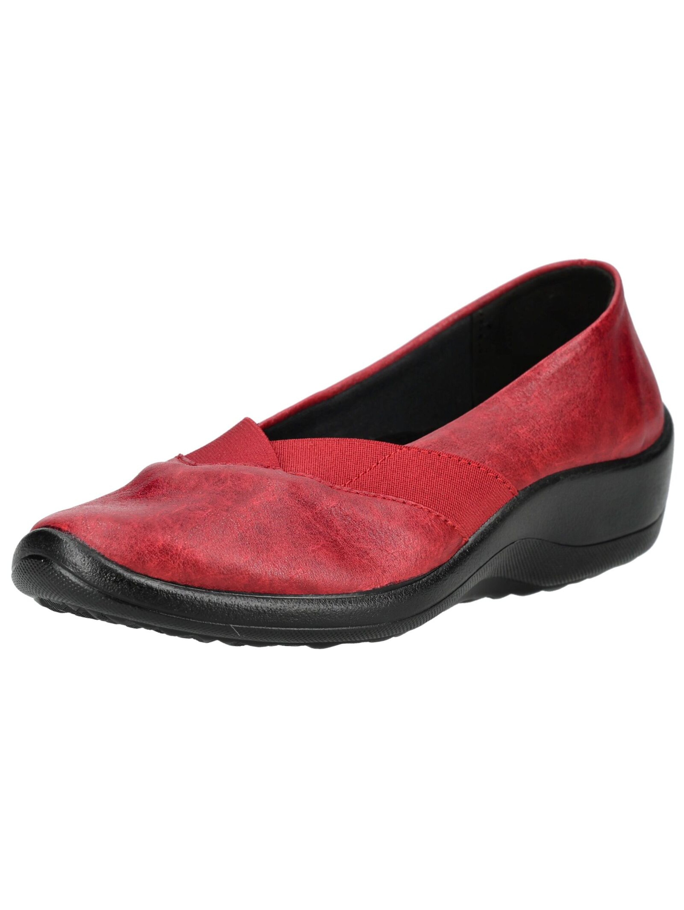 Arcopedico Classic Flats in Red: front