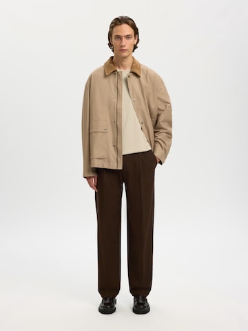 SELECTED - Camiseta 'SLHSpenser' en beige