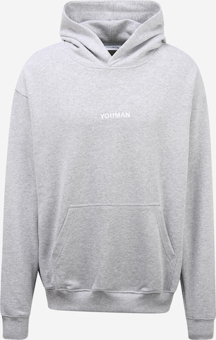 Youman Свитшот 'Joe Oversize' в Серый: спереди