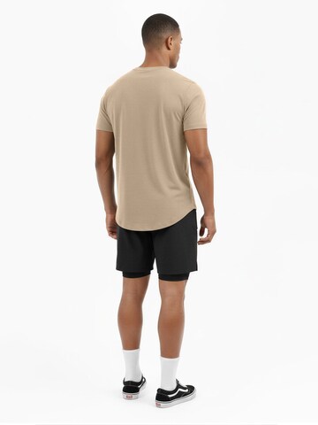 SIXLAB Shirt 'Round T-Shirt' in Beige