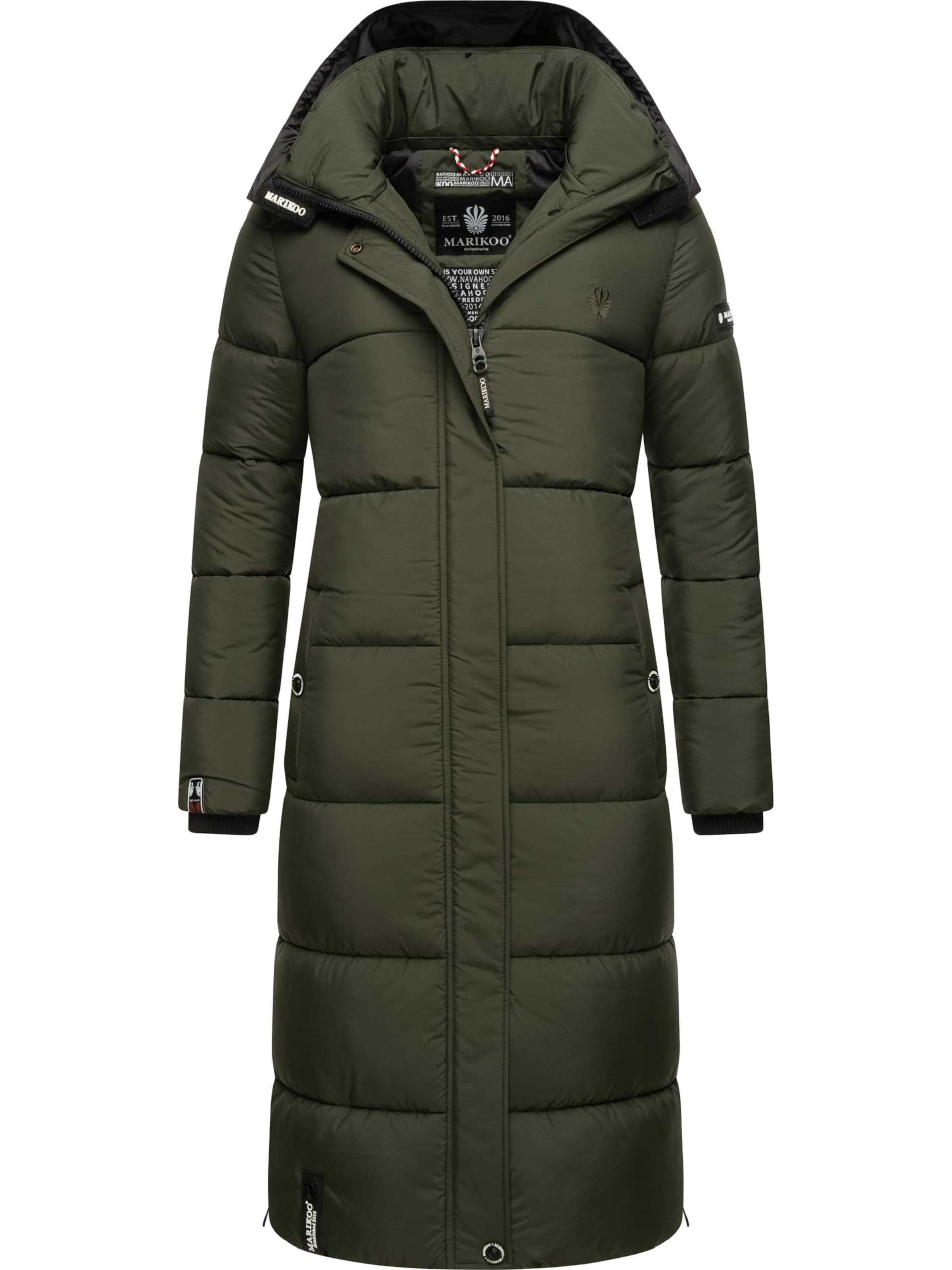 MARIKOO Winter coat in Green: front