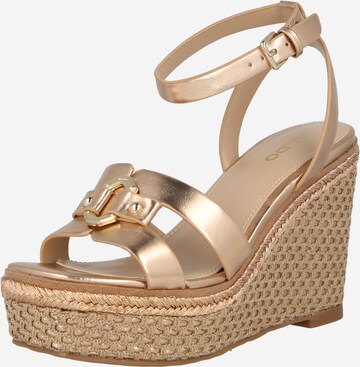 ALDO Strap Sandals 'ONAN' in Gold: front