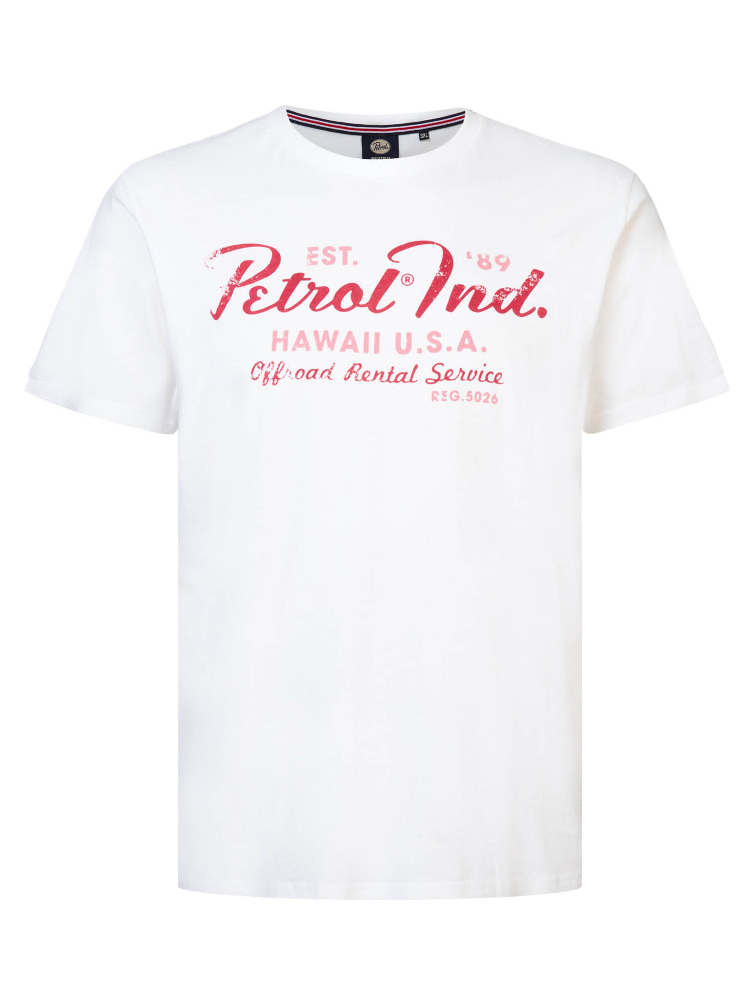 Petrol Industries Shirt 'Bonfire' in White: front