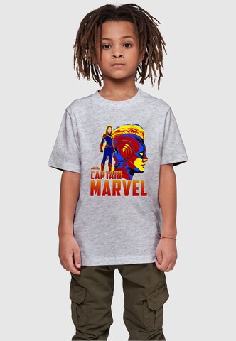 ABSOLUTE CULT Shirt 'Captain Marvel - Character' in Grey: front