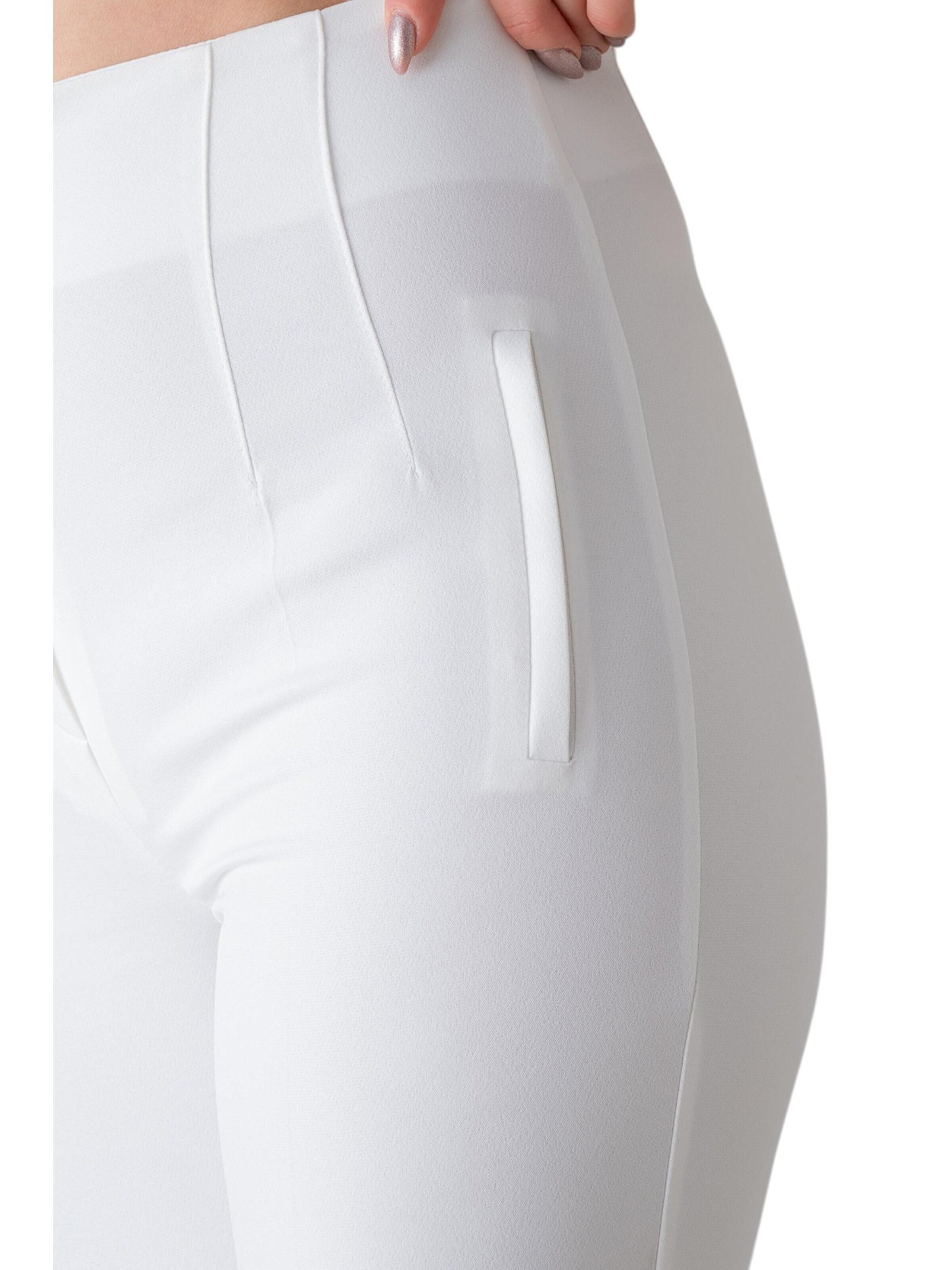 fashionshowcase Slim fit Pleated Pants 'Alessia' in White