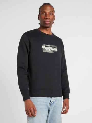 Pepe Jeans Sweatshirt 'Robinson' in Schwarz: Vorderseite
