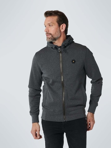 No Excess Zip-Up Hoodie in Grey: front