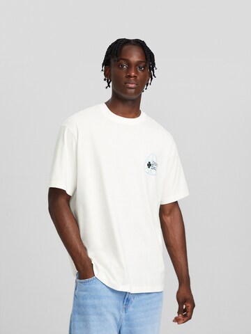 Bershka T-Shirt in Weiß: Vorderseite