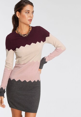 LAURA SCOTT Knitted dress in Mixed colors: front