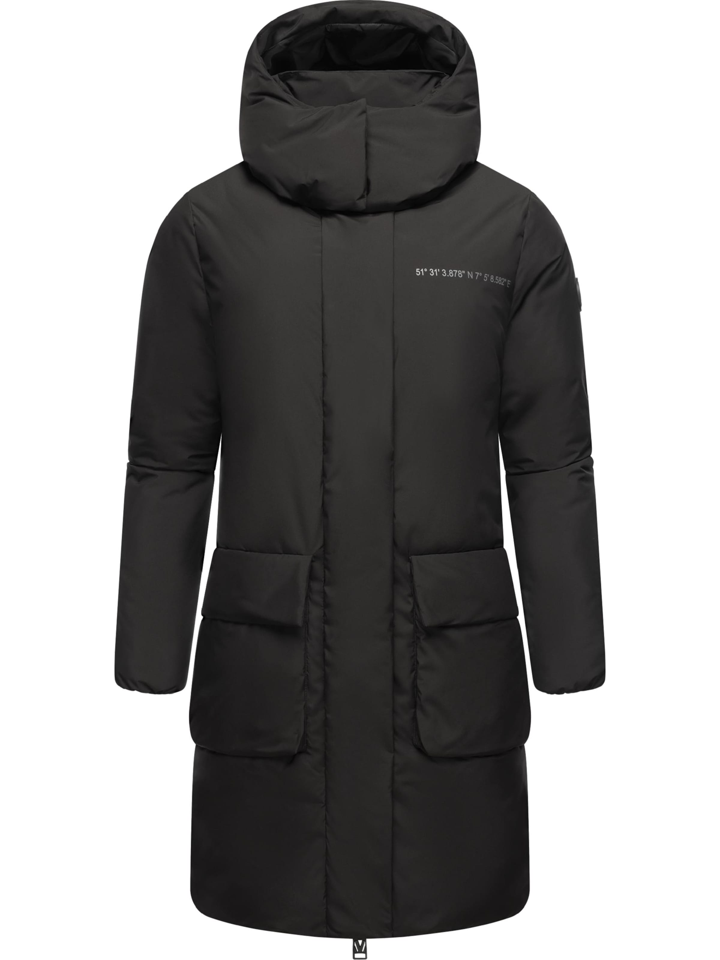 MARIKOO Vinterkappa 'Nanami 16' i svart: framsida