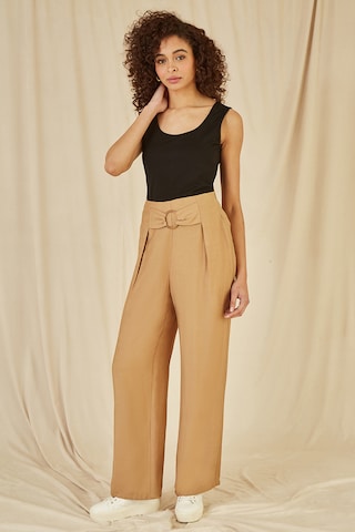 Yumi Wide Leg Hose in Braun
