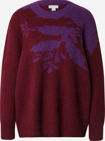 Warehouse Sweater 'Holly Christmas' in Red: front